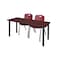Kee Rectangle Tables > Training Tables > Kee Table & Chair Sets, 60 W, 24 L, 29 H, Mahogany MT6024MHBPBK47BY - alternate 1